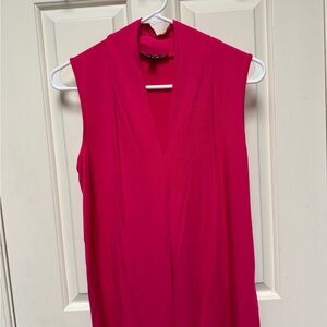 Cable & Gauge Pink Sleeveless Blouse with Classic Silhouette